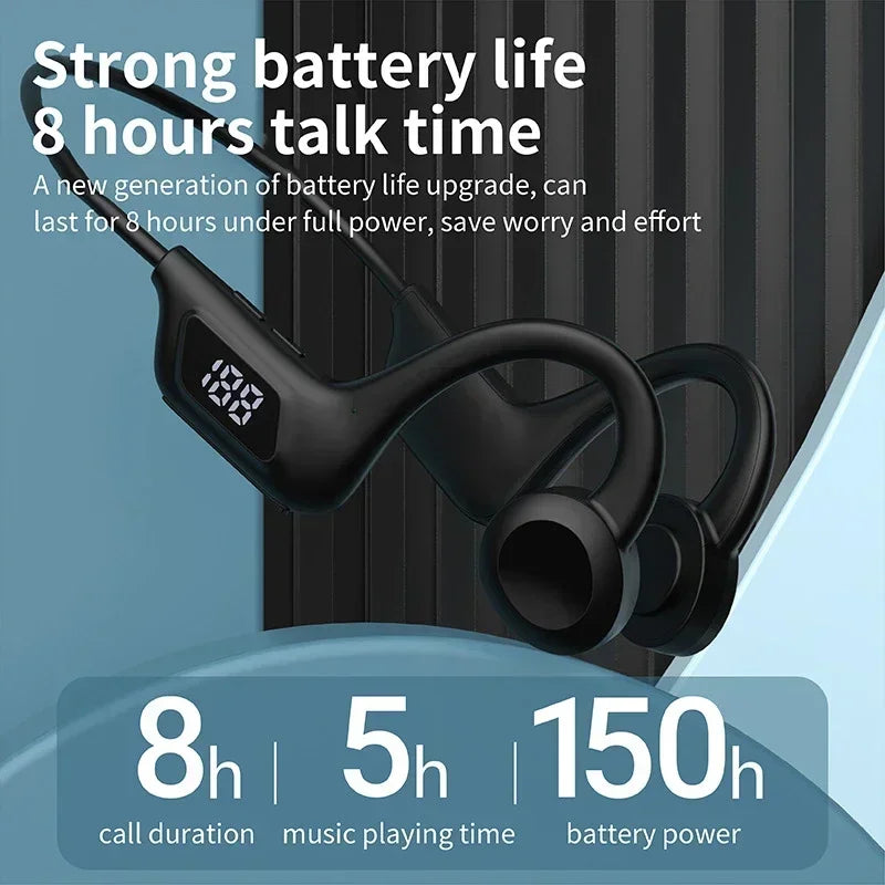 Lenovo Bone Conduction Headphones – Wireless Bluetooth Sport Earphones with Mic, Air Conduction, HiFi Sound