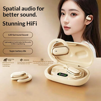 Premium OWS Wireless Sports Headphones – Bone Conduction Bluetooth 5.4, 12D HiFi Sound, All-Day Comfort