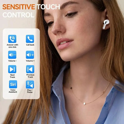 TWS Pro 5 Wireless Earbuds – ANC Noise Cancelling, HiFi Sound, 72-Hour Battery for iPhone & Android