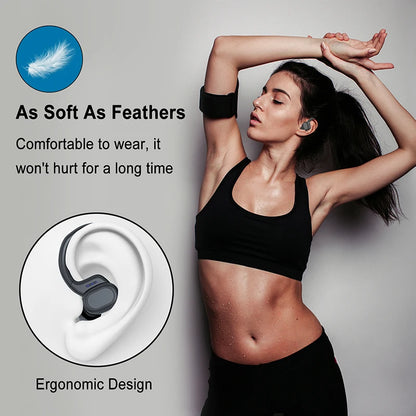 Otemkay Sports Wireless Earbuds with Earhooks – Bluetooth 5.1, HiFi Sound, Secure Fit for Running & Gym