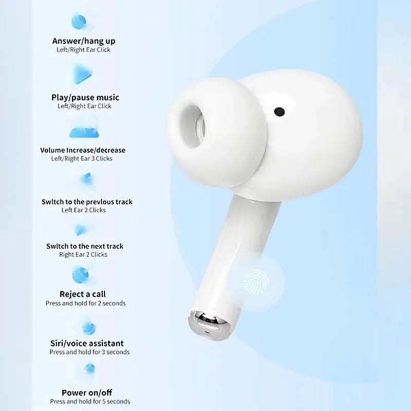 TWS Pro 5 Wireless Earbuds – ANC Noise Cancelling, HiFi Sound, 72-Hour Battery for iPhone & Android