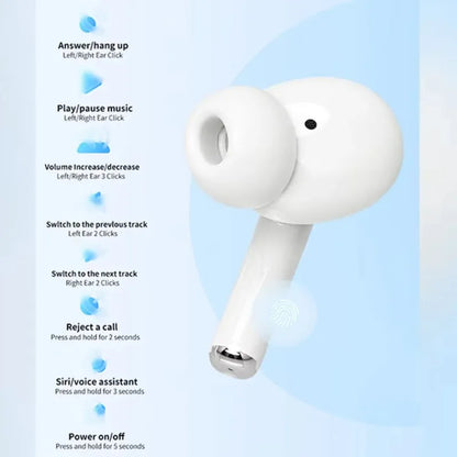 TWS Pro 5 Wireless Earbuds – ANC Noise Cancelling, HiFi Sound, 72-Hour Battery for iPhone & Android