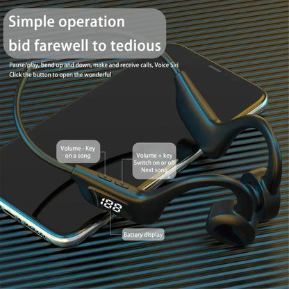 Lenovo Bone Conduction Headphones – Wireless Bluetooth Sport Earphones with Mic, Air Conduction, HiFi Sound