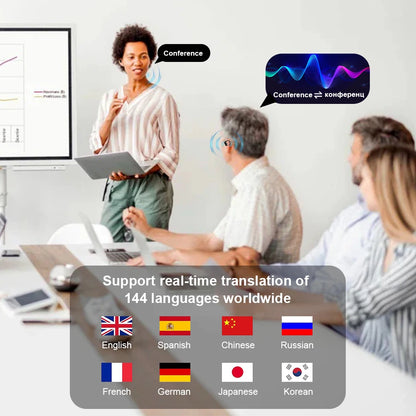 AI Translator Earbuds – Real-Time Translation in 144 Languages, Bluetooth 5.4, 60-Hour Battery
