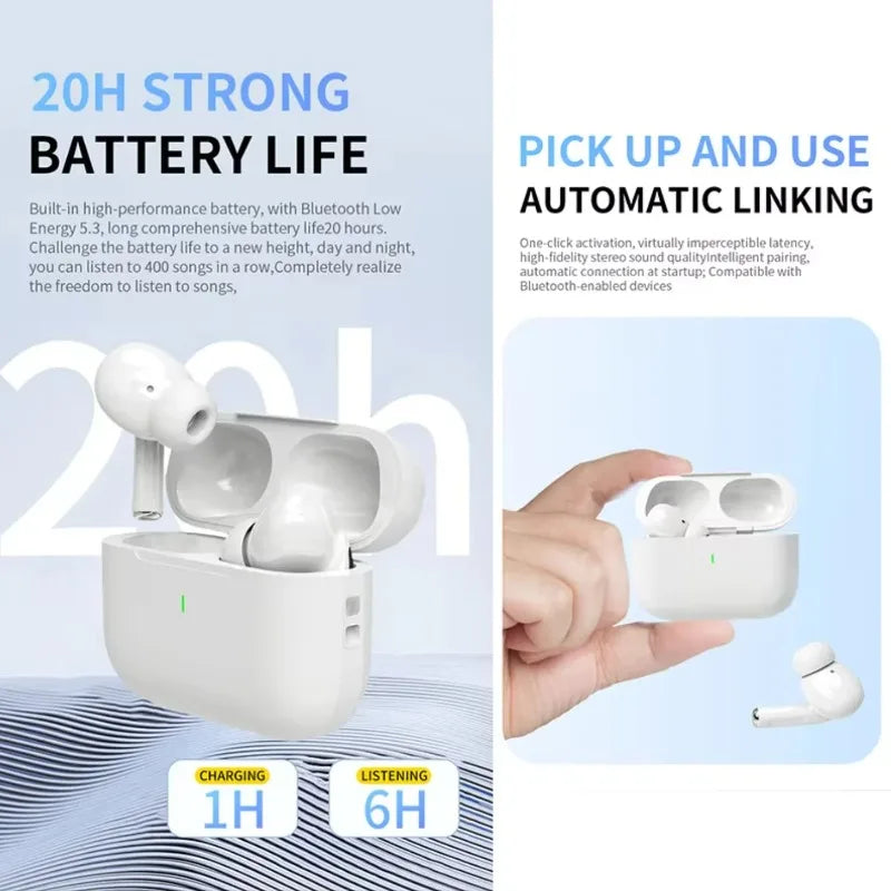 TWS Pro 5 Wireless Earbuds – ANC Noise Cancelling, HiFi Sound, 72-Hour Battery for iPhone & Android