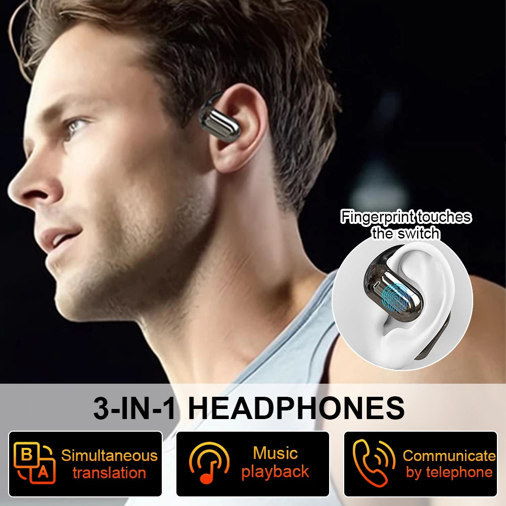 AI Translator Earbuds – Real-Time Translation in 144 Languages, Bluetooth 5.4, 60-Hour Battery