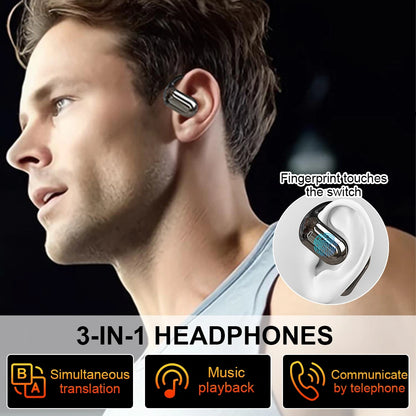 AI Translator Earbuds – Real-Time Translation in 144 Languages, Bluetooth 5.4, 60-Hour Battery