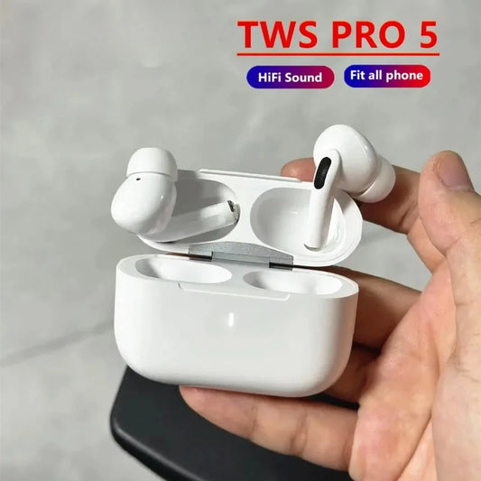 TWS Pro 5 Wireless Earbuds – ANC Noise Cancelling, HiFi Sound, 72-Hour Battery for iPhone & Android