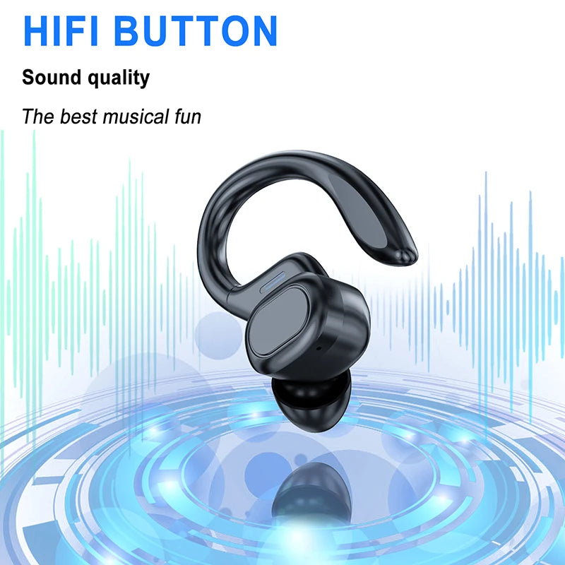 Otemkay Sports Wireless Earbuds with Earhooks – Bluetooth 5.1, HiFi Sound, Secure Fit for Running & Gym
